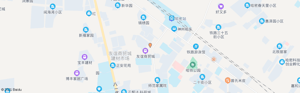 哈密天马市场(天山北路)_公交站地图_哈密公交_妙搜公交查询2025