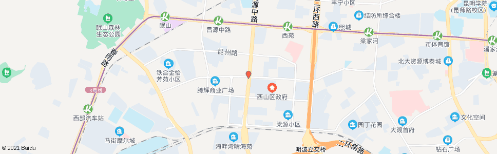 昆明梁源三区(兴苑路)_公交站地图_昆明公交_妙搜公交查询2024