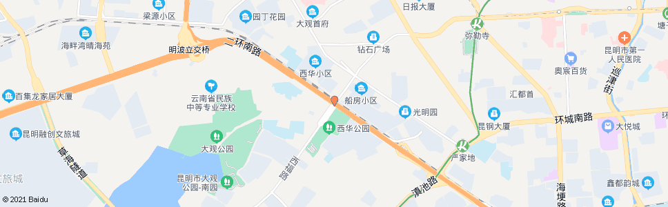 昆明西华路(二环南路)_公交站地图_昆明公交_妙搜公交查询2024