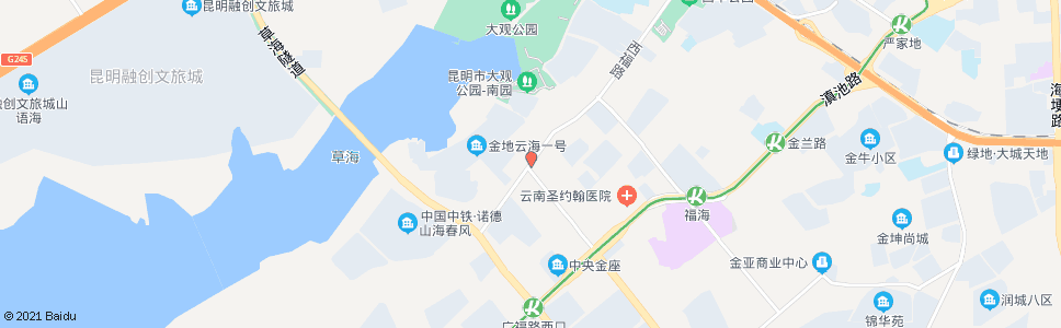 昆明加洲枫景小区_公交站地图_昆明公交_妙搜公交查询2024