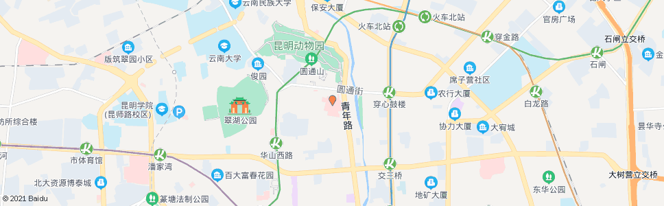 昆明青年路(红会医院)_公交站地图_昆明公交_妙搜公交查询2025