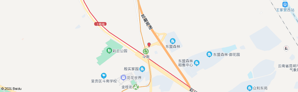 昆明小王家营_公交站地图_昆明公交_妙搜公交查询2025