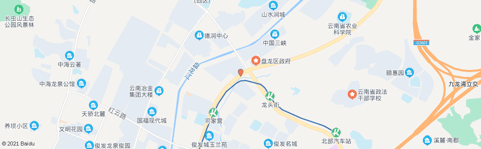 昆明北京路口(沣源路口)_公交站地图_昆明公交_妙搜公交查询2024