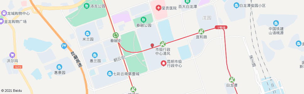 昆明市政府(河蟹路)_公交站地图_昆明公交_妙搜公交查询2024