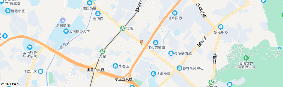 昆明北辰小区(北辰大道)_公交站地图_昆明公交_妙搜公交查询2025