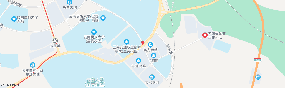 昆明万青路梁王路口_公交站地图_昆明公交_妙搜公交查询2025