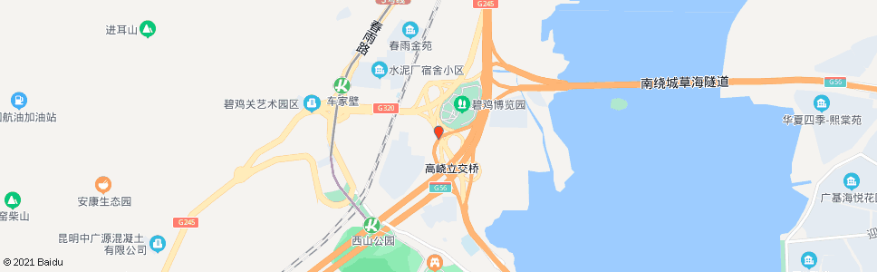 昆明高峣(高海公路匝道口)_公交站地图_昆明公交_妙搜公交查询2024