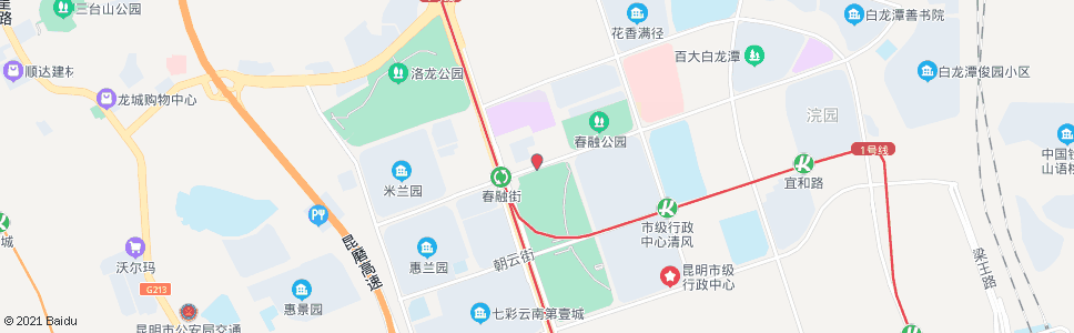 昆明彩云南路口春融街_公交站地图_昆明公交_妙搜公交查询2024