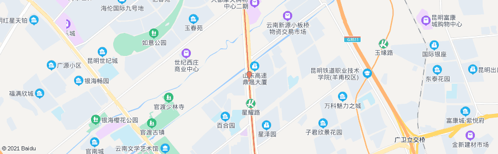 昆明云秀路口彩云北路_公交站地图_昆明公交_妙搜公交查询2025