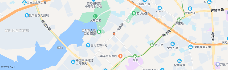 昆明西福路口(福景路)_公交站地图_昆明公交_妙搜公交查询2024