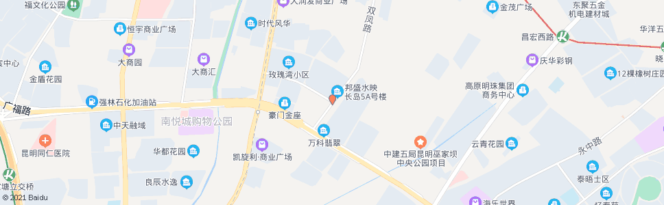 昆明双凤路口锦城路_公交站地图_昆明公交_妙搜公交查询2024