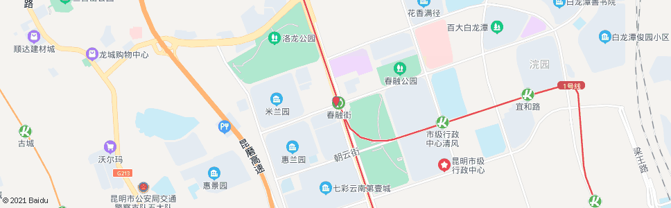 昆明春融街口(彩云南路)_公交站地图_昆明公交_妙搜公交查询2024