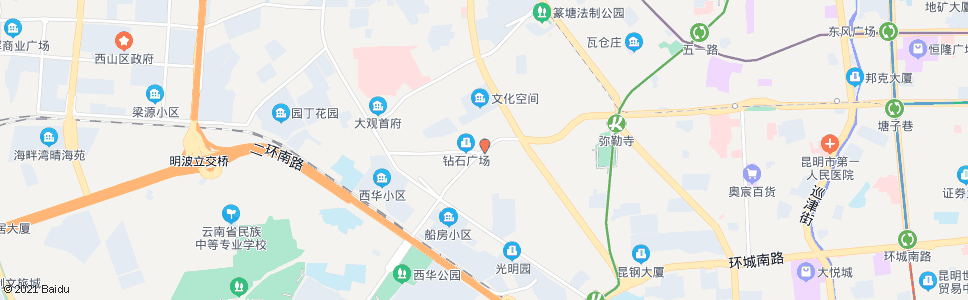 昆明西华北路口西坝路_公交站地图_昆明公交_妙搜公交查询2024