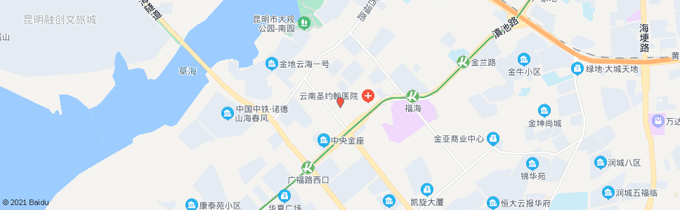 昆明阳光花园小区(阳光中路)_公交站地图_昆明公交_妙搜公交查询2025