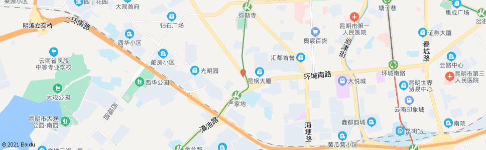 昆明滇池路口环城西路_公交站地图_昆明公交_妙搜公交查询2024