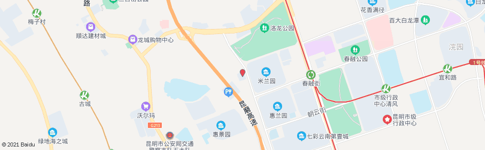 昆明泛亚新区管委会(沙河路)_公交站地图_昆明公交_妙搜公交查询2024