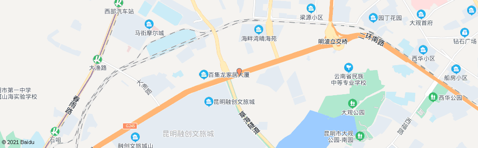 昆明西三环路口碧鸡路_公交站地图_昆明公交_妙搜公交查询2025