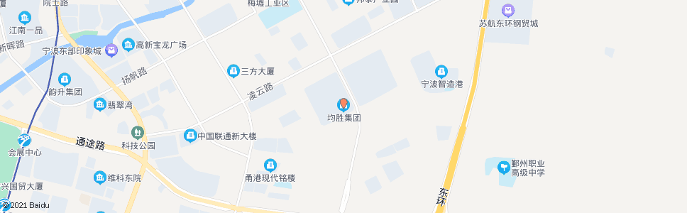 宁波聚贤路晶辉路口(均胜集团)_公交站地图_宁波公交_妙搜公交查询2024