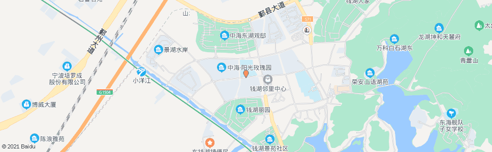 宁波原东钱湖中心小学_公交站地图_宁波公交_妙搜公交查询2024