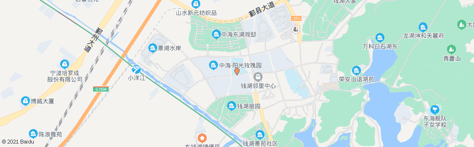 宁波东钱湖中心小学_公交站地图_宁波公交_妙搜公交查询2024