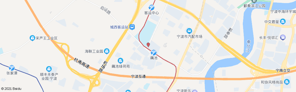 宁波丽园南路启运路口_公交站地图_宁波公交_妙搜公交查询2024