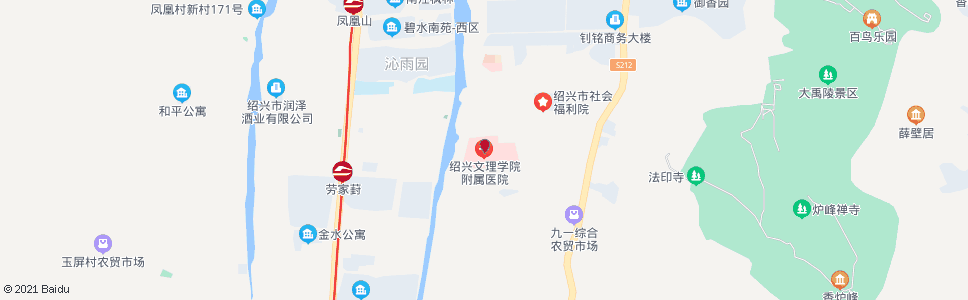 绍兴文理学院附属医院(市广电中心)_公交站地图_绍兴公交_妙搜公交查询2024